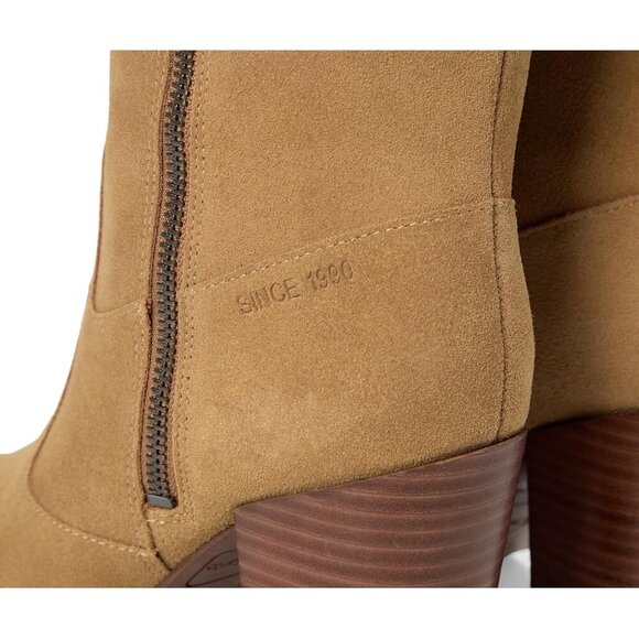 NWB $225 Franco Sarto Suede Jaxon Mid Shaft Boots Western Camel Brown Tan Sz 8.5 - Picture 7 of 9